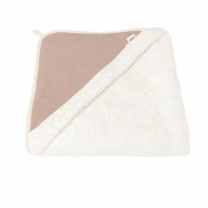 Cape de bain grand format vieux rose Bebel