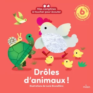 Livre à toucher sonore Drôles d'Animaux Milan